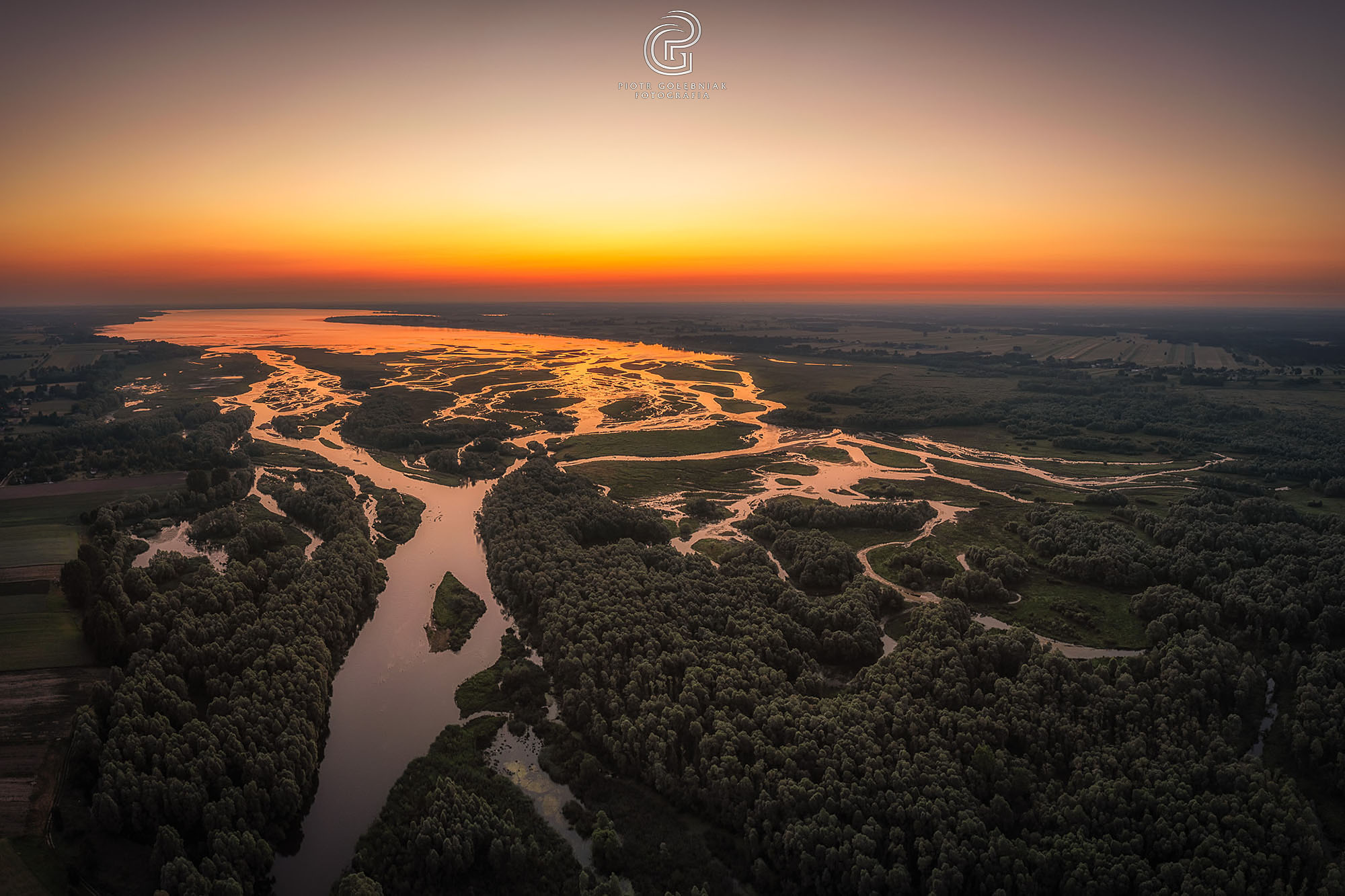 Delta rzeki Warta przed zbiornikiem Jeziorsko